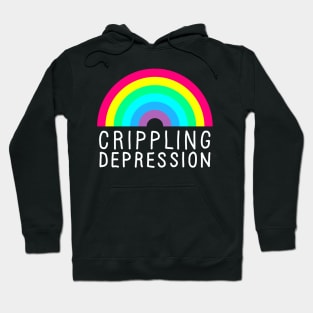 Crippling Depression Rainbow White Hoodie